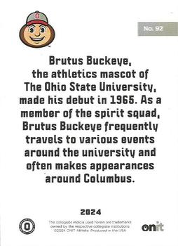 2024 ONIT Athlete Ohio State Buckeyes Gymnastics  - Mascot Series #92 Brutus Buckeye Back